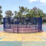 De nieuwe EVOLUTION-lijn van DutchPanna® – klaar voor 2026 DutchPanna EVOLUTION ronde panna kooi in openbare ruimte