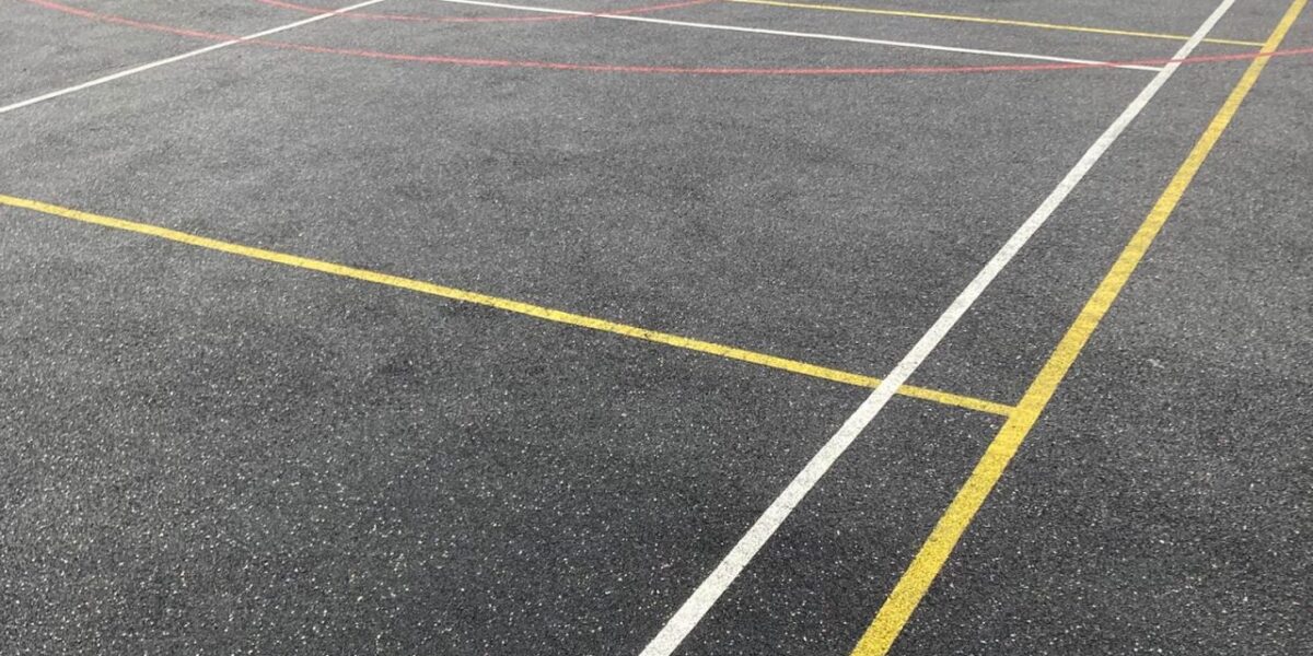 Sportbelijning op FFG G3 vloer bij Startmotor