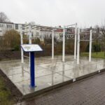 Installatie van DutchPanna® Urban Gym calisthenics park met monkey bars en ringen bij Spaarnecollege Haarlem